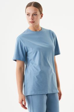 Unisex T-Shirt Aus Bio-Baumwolle Tillo Stahlblau