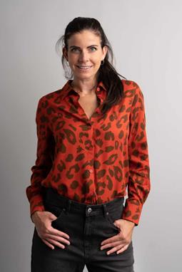 Mees Red Leopard Blouse