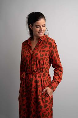 Blackbird Red Leopard dress