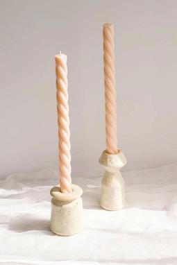 Twisted Candle Pastellrosa