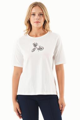 T-Shirt Organic Cotton Bicycle Off-White
