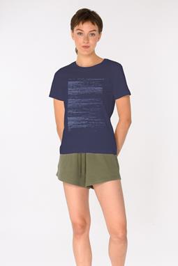 T-Shirt Strokes Blau