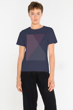 T-Shirt Spacegrid Blauw