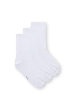 3 Pack High Socks White
