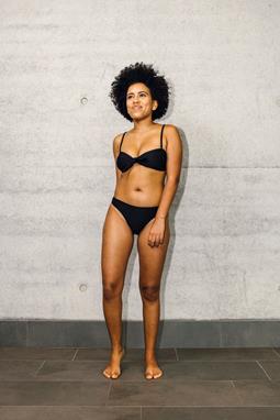 Bikini Slip Aminata Black Structured