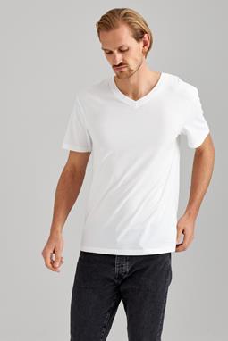 T-Shirt V-Ausschnitt Weiß