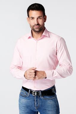 Overhemd Slim Fit Geruit Roze