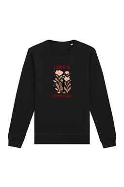 Sweatshirt Love & Compassion Zwart