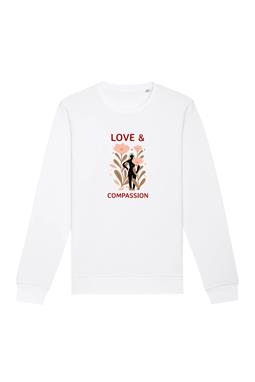 Sweatshirt Love & Compassion Weiß