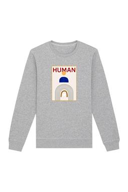 Sweatshirt Human Grau