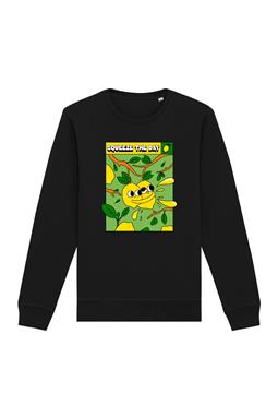 Sweatshirt Squeeze The Day Zwart
