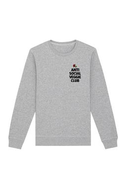 Sweatshirt Anti Social Veggie Club Grijs