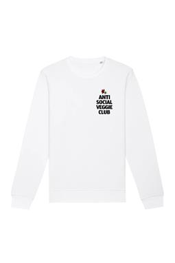 Sweatshirt Anti Social Veggie Club Wit