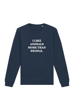 Sweatshirt I Like Animals More Navy