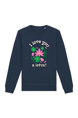 Sweatshirt I Love You A Lotus Navy