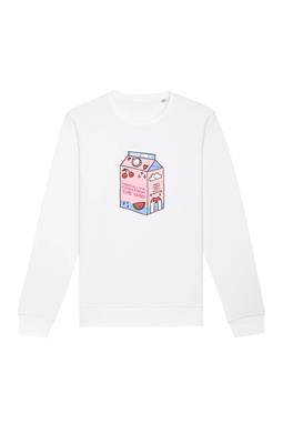 Sweatshirt My Oat Frees All The Cows Weiß
