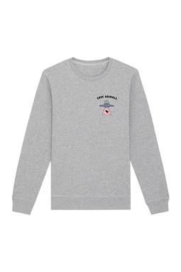 Sweatshirt Save Animals Grau