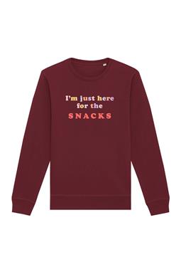 Sweatshirt Just Here For The Snacks Bordeaux