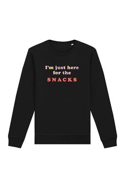 Sweatshirt Just Here For The Snacks Black