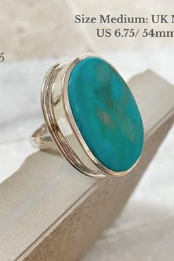 Turquoise Ring Zilver Nr5