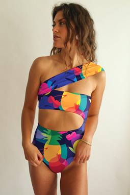 Swimsuit Cut-Out One-Piece Kylie Lush Tropic Print