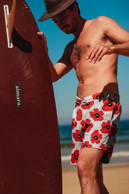 Swim Shorts Dylan By Arlo Poppies Red