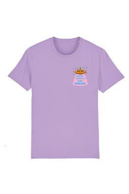 T-Shirt Save Animals Eat Humans Unisex Lavendel Lila