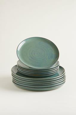 Plate Set Traditional Jade Green (12 Pieces)