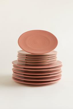 Plate Set Classic Old Pink (12 Pieces)