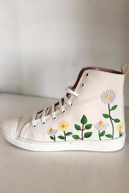 Sneakers Daisies' Garden White