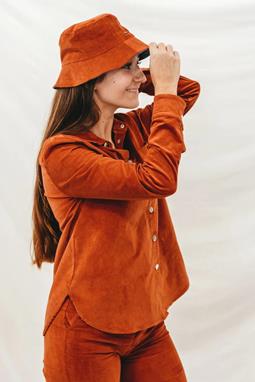 Bucket Hat Omkeerbare Tegel Oranje