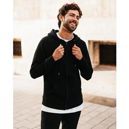 Sweatshirt Zip-Up Unisex Schwarz