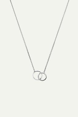 Ketting Dubbele Ring Zilver