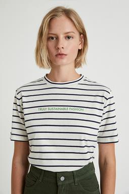 T-Shirt "truly Sustainable Fashion" Gestreept