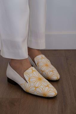 Loafer Blumen Gelb & Weiß