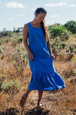 Jurk Frill Lapis Blauw