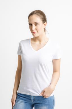 T-Shirt V-Hals Evoker Wit