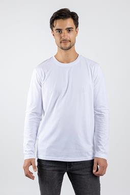 T-Shirt Shuffler Met Lange Mouwen Wit