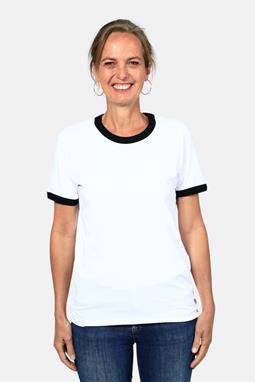 T-Shirt Ringer White & Black