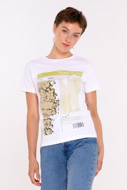 T-Shirt State Of Mind Wild Lime Groen & Wit