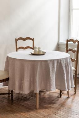 Tablecloth Round Cream