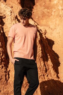 T-Shirt Rundhalsausschnitt Wild Pocket Coral Clay Orange