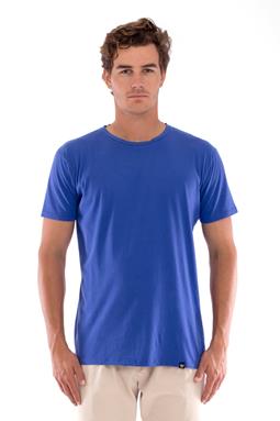 T-Shirt Basic Azur Klein Blau