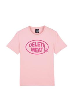 T-Shirt Delete Meat Roze