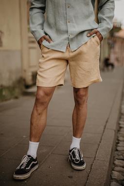 Linen Shorts Ares Checkered