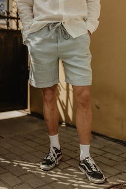 Linen Shorts Ares Sage Green