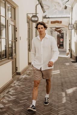 Linen Shorts Ares White