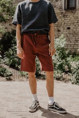 Classic Linen Shorts Hermes Viva Magenta