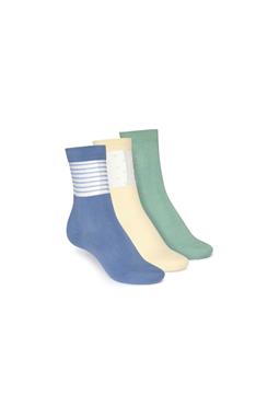 Mid Socks 3 Pack Cabbage/Vanilla Dots/Ironblue Stripes Cabbage/Vanilla Dots/Iron Blue Stripes