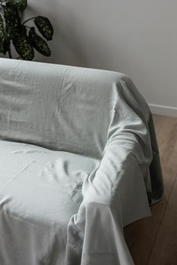 Linen Couch Cover Sage Green